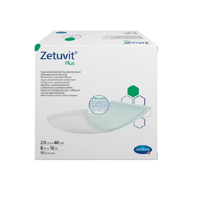 Повязка Zetuvit plus сорбционная стерильная 20х40см 10 шт.