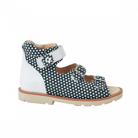 Сандали ортопедические Мега Ортопедик для девочек 052 63 12-30 серый/белый. Изображение 2 из 4